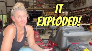 BOOM When Good Engines DIE Briggs and Stratton Engine Swap [upl. by Llehsim]