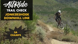 JONKERSHOEK DOWNHILL TRACK  TRAIL CHECK  WC DOWNHILL ROUND 2  SA CHAMPS [upl. by Kial515]