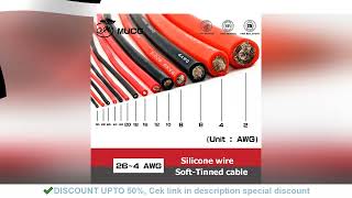 Silicone cable red black wire Car Battery Automotive wiring Electrical wires 10awg 8awg 6awg 4awg 2a [upl. by Eduard]