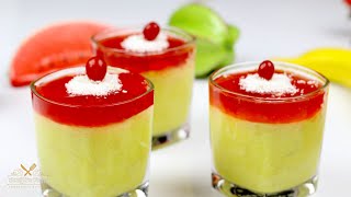 Valentine Special Dessert  Custard Jello Dessert  Valentine Day Special  ভ্যালেন্টাইন রেসিপি [upl. by Annaerdna]