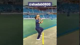 shadab Khan bowling action in slow motion psl 3 1832018 HD [upl. by Enotna]