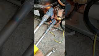 Compressor copper pipe sealing welding process Good tools and machinery make work easy [upl. by Heid]