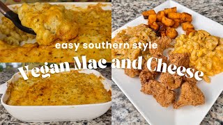 The EASIEST Southern Baked Vegan Mac and Cheese  how to melt vegan cheese  vegan soul food [upl. by Harrad]