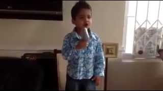 indian kid singing wahamba nathi by Solly Mahlangu [upl. by Leoj542]