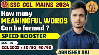 How many MEANINGFUL WORD can be formed  SPEED BOOSTER SERIES  SSC CGL CHSL MAINS 2024 [upl. by Oderfodog]