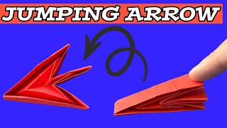 Origami Jumping Arrow  How to Make a Paper Arrow  DIY Fidget Toy Pop It [upl. by Campy179]