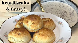 Keto Biscuits amp Gravy Recipe  Southern Biscuits  Gluten free [upl. by Ennovyhs]