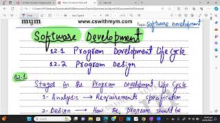 Software Development Lecture 1  Program Development Life Cycle  Waterfall  Iterative Model  Mym [upl. by Onailime]