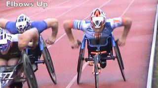 Wheelchair Racing Video in Slow Motion [upl. by Allerim]