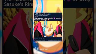 The Moment When Boruto 😈 Destroy Sasukes Rinnegan ❤️‍🩹  viralshort [upl. by Ernestine]