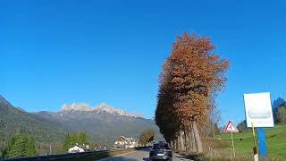 PelmoAntelao sunny Borca Cadore I Veneto Italy 221024 sunny autumn foliage dolomites [upl. by Adim]