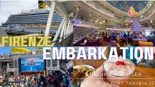 Carnival Firenze Embarkation Important Things To Know NO SELF LAUNDRY What To Expect Tips [upl. by Anauqal]