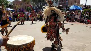 Huehueteolt  Aztec Dance at Olvera Street 2018 [upl. by Heintz875]