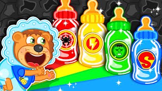 Liam Family USA  Colored milk bottles  Family Kids Cartoons [upl. by Yedorb173]