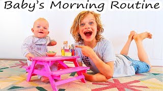 BABYS MORNING ROUTINE with a Family of 7  The NORRIS NUTS Morning Routine [upl. by Scully]