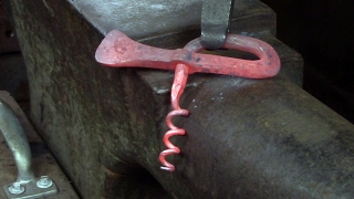 Blacksmithing  Forging a corkscrew freehand at the anvil [upl. by Bhayani844]