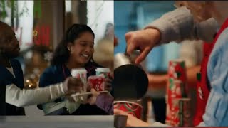 Starbucks Commercial 2024 Holiday Festive Red Joy amp Coffee Ad Review [upl. by Ahtekahs902]