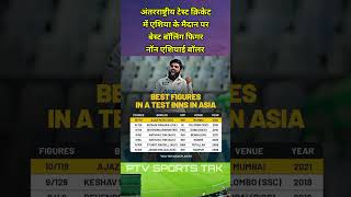 Best bowling figures in a test innings in india  ajazpatel [upl. by Ky736]