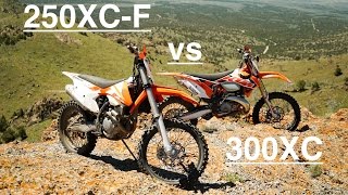 KTM 250XCF Compared to KTM 300XC  Episode 133 [upl. by Aekerly]