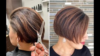 Short Undercut Bob haircut amp hairstyles tutorial for women [upl. by Augustine]