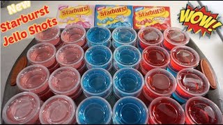 How To Make Starburst Jello Shots  NEW STARBURST JELLO  PARTY IDEAS [upl. by Sedlik]