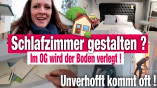 Hausbau  Wir gestalten das Schlafzimmer  Im OG wird der BODEN verlegt  Rebekka [upl. by Jacobsen]