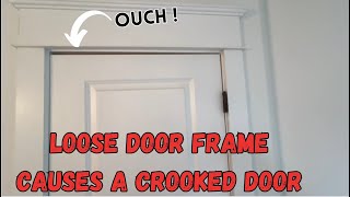 How to fix a crooked door by adjusting the door frame [upl. by Beale]