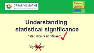 Understanding Statistical Significance  Statistics help [upl. by Asilad]