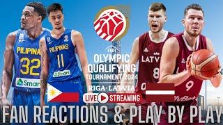 Gilas Philippines vs Latvia I 2024 OQT Riga Latvia Live I Fan Reactions I Play By Play [upl. by Nhor465]