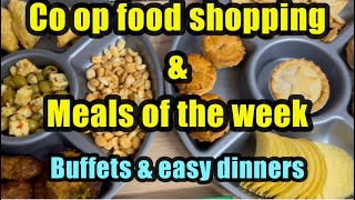 Co op food shop amp meals of the week buffets amp easy dinners shoppinghaul foodshopping food budget [upl. by Melak]