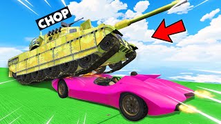 GTA 5 FACE TO FACE CHALLENGE WITH TANK AND BATMOBILE CHOP [upl. by Semyaj582]