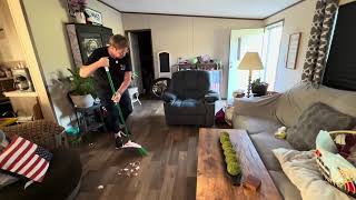 Clean the living room with me mobile home living summer decorating Clayton Home [upl. by Rosenfeld]