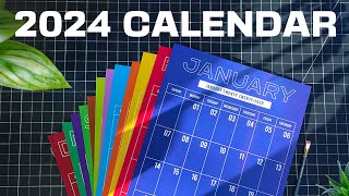 How to make a 2024 Wall Calendar  DIY  Selling a Digital Product on Etsy Side Hustle Ideas [upl. by Woody]