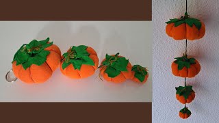 🎃 HAZ tu CALABAZA de TELA COLGANTE SÚPER FÁCIL 🎃 DIY  PUMPKIN [upl. by Kuehn]