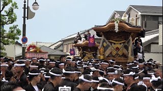 令和6年 岸和田だんじり祭 宮出城見橋 Kishiwada Danjiri Matsuri2024915 [upl. by Dnomsaj828]