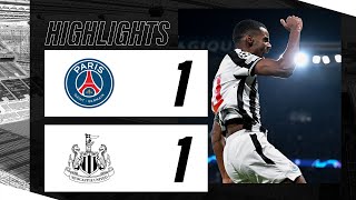 PSG 1 Newcastle United 1  UEFA Champions League Highlights [upl. by Darahs]