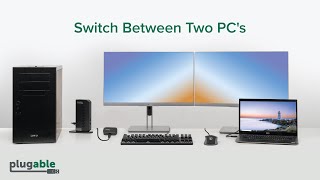 How to share a docking station between two computers with the Plugable Sharing Switch [upl. by Chong]