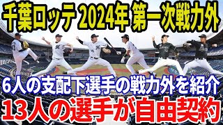 【千葉ロッテ第一次戦力外】千葉ロッテマリーンズが13人の選手に自由契約を通告 [upl. by Ramgad]