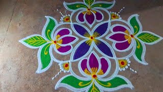 Easy Sankranthi Muggulu 33 dots Pongal Kolam Friday special rangoli kolangal [upl. by Abita]