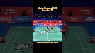 Unbelievable Cross Net Shots Viktor Axelsen vs Koki Watanabe ChinaMasters2024 bwfworldtour [upl. by Bowe645]