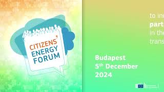 Join the Citizens Energy Forum on 5 December [upl. by Nomelif127]