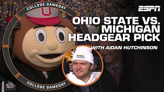 Lee Corsos headgear pick for Michigan vs Ohio State with Aidan Hutchinson 🙌  College GameDay [upl. by Shah]