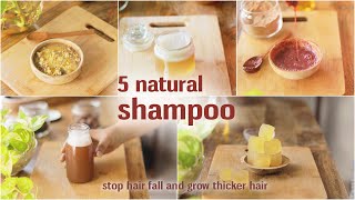 5 Natural shampoo  natural ways to wash your hair to stop hair fall and grow thicker hair [upl. by Samale]