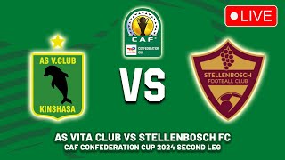 AS VITA CLUB VS STELLENBOSCH CAF CONFEDERATION CUP 202425 QUALIFIERS SECOND ROUND LIVE MATCH TODAY [upl. by Atteniuq254]