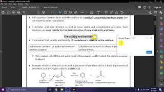 non aqueous titration part 1 [upl. by Eislehc768]