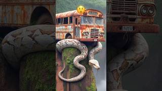 AI Travel Discovery  White Python vs Bus  Amazon Jungle shorts trending art [upl. by Eelak206]