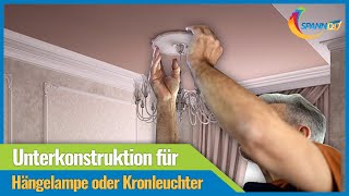 Kronleuchter und Hängelampen Montage  Spanndecke Selbstmontage  Spanndo [upl. by Odlaumor]