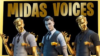 All MIDAS VoicesVoicelines in fortnite chapter 2 Season 2  Fortnite Henchman Voices [upl. by Ainyt]