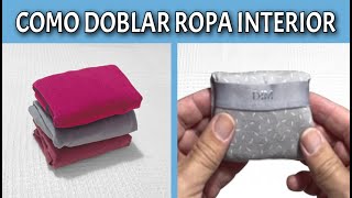 Como DOBLAR la ROPA INTERIOR Método Bolsillo [upl. by Weber626]