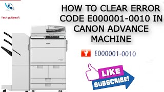 how to reset error code E0000010010 in Canon Advance MachinesFixing Assy temperature error [upl. by Llerraj]